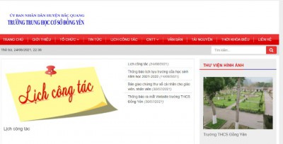 Thông báo ra mắt Website trường THCS Đồng Yên