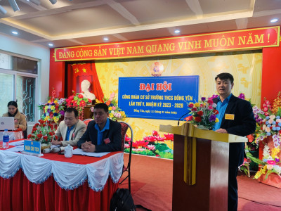 Công đoàn trường THCS Đồng Yên tổ chức đại hội công đoàn trường  lần thứ V, nhiệm kỳ 2023-2028
